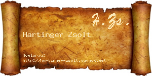 Hartinger Zsolt névjegykártya